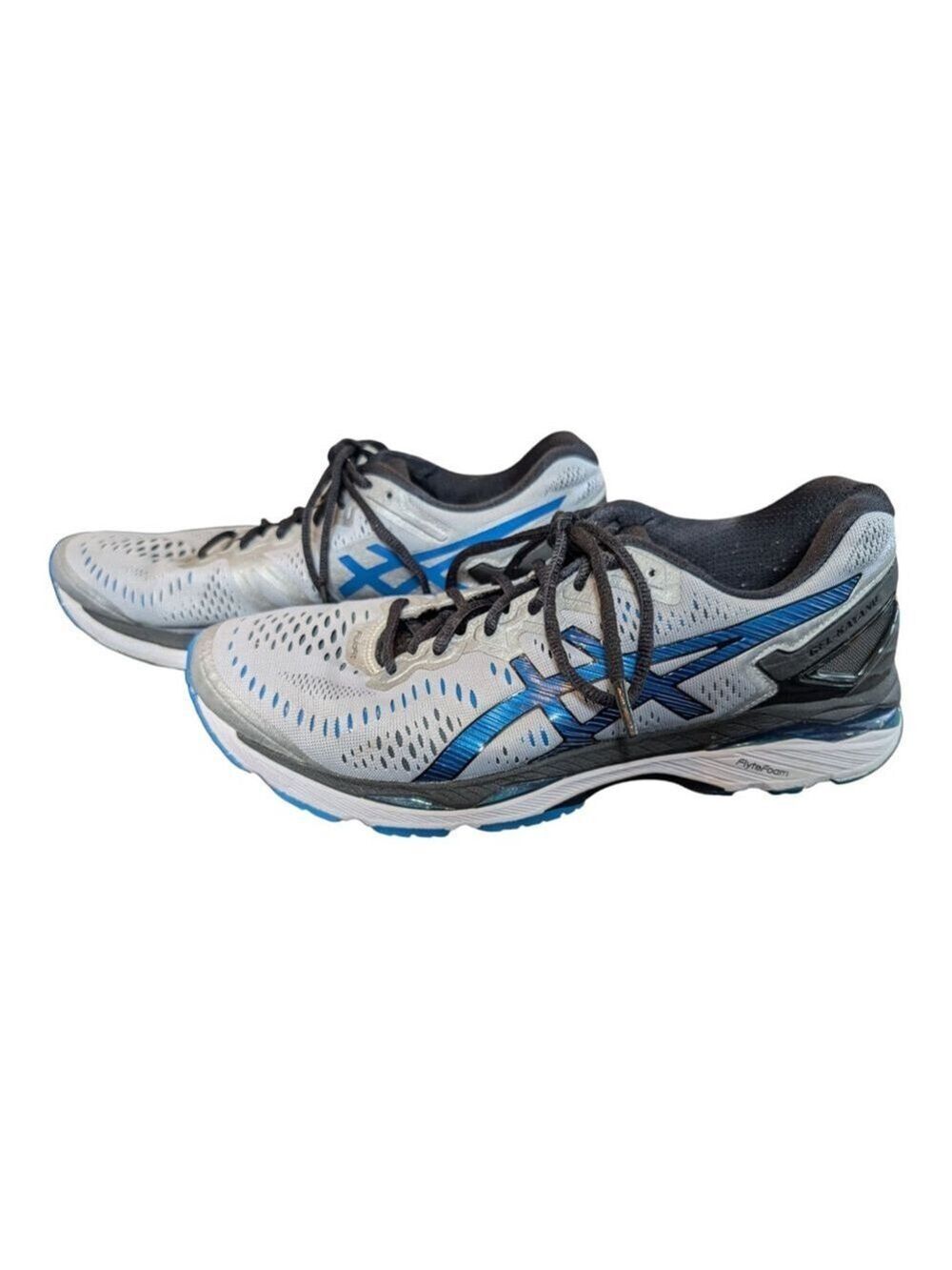 Asics Gel Kayano 23 Men's Athletic Shoes Silver Blue Black Size 11D (10.5)